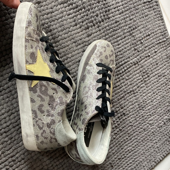 Golden Goose Glitter leopard print sneakers size 38 like new condition - Picture 7 of 15
